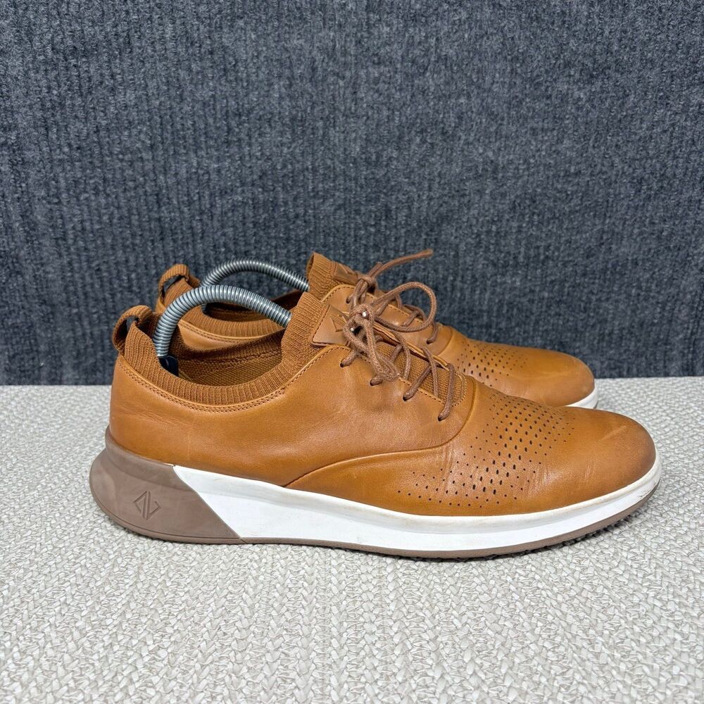 Amberjack The Hybrid Dress Sneakers Honey Tan Brown Leather Oxfords Men’s 8.5